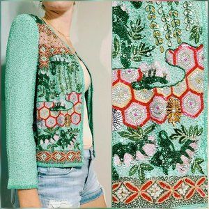 NWT DIANE FREIS Vintage $1500 Beaded INDIA Jacket